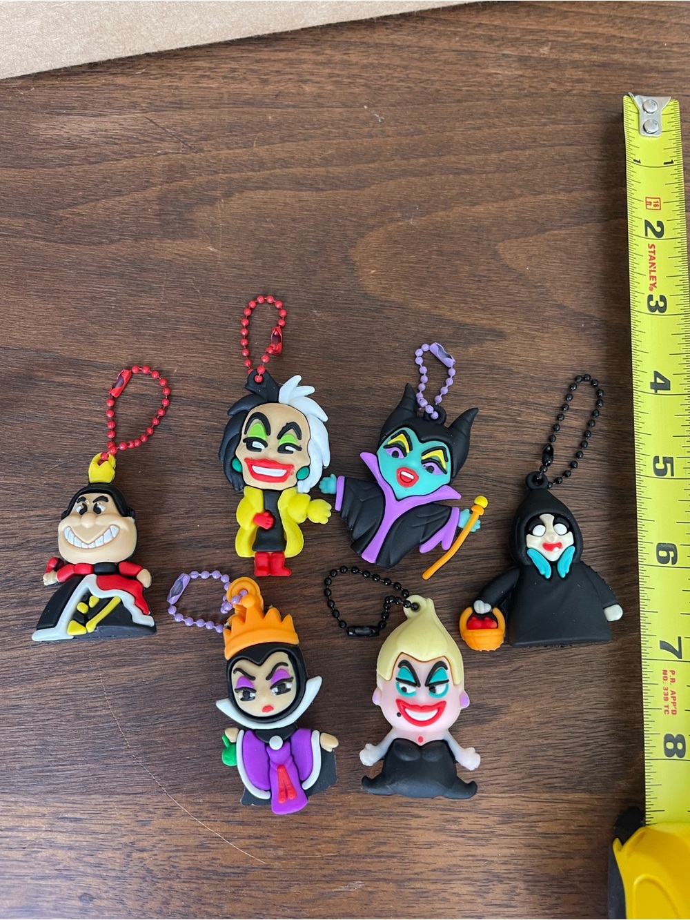 Disney Villains Character Keychain charm set of 6